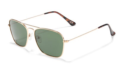 oculos de sol nomad dourados verdes vista lateral